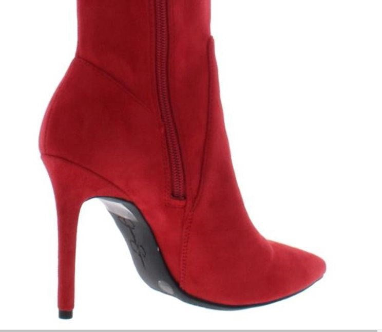 Jessica Simpson Women's Livelle Tall Stiletto Thigh High Boots Red Size 5.5 M
