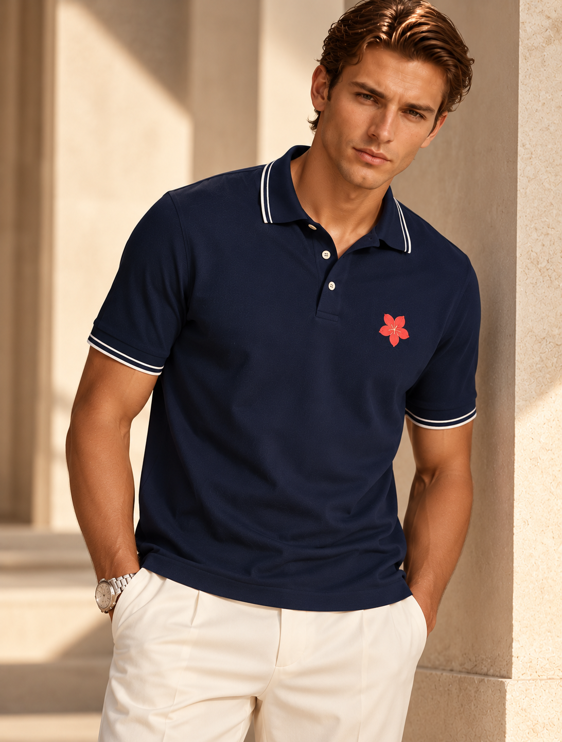 Happy Polo Shirt - Navy