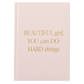Beautiful Girl Fabric Journal