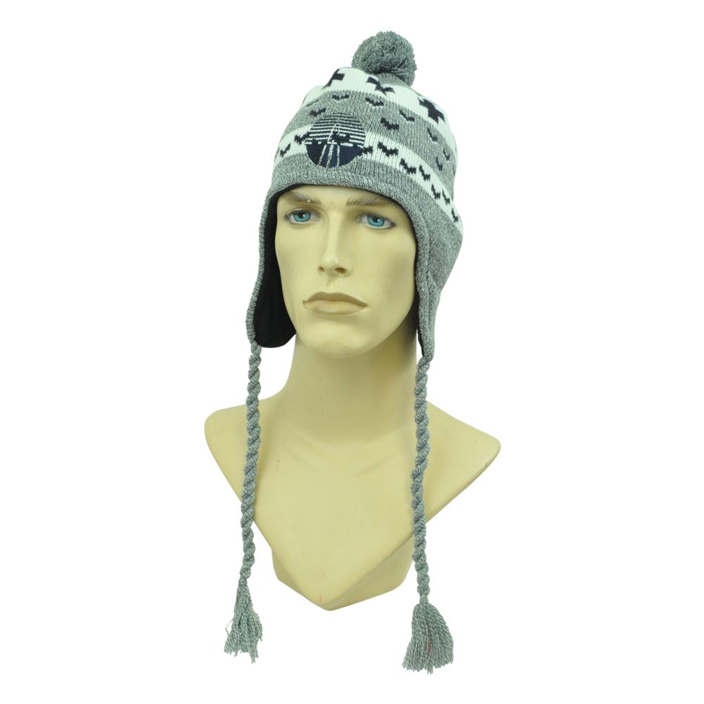 NCAA Top the World Scoolcraft College Ocelots Fleece Ear Flap Tassel Beanie Knit