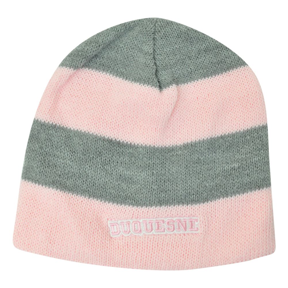 NCAA American Needle Women Ladies Duquesne Dukes Stripe Cuffless Knit Pink Hat