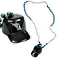 MLB Florida Marlins Baseball Logo Helmet Pendant Mardi Gras Party Bead Necklace