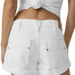 Free People Beginner's Luck Slouchy Roll Cuff Denim Shorts White Size 29