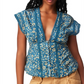 Free People Landy Printed Top Size XS
