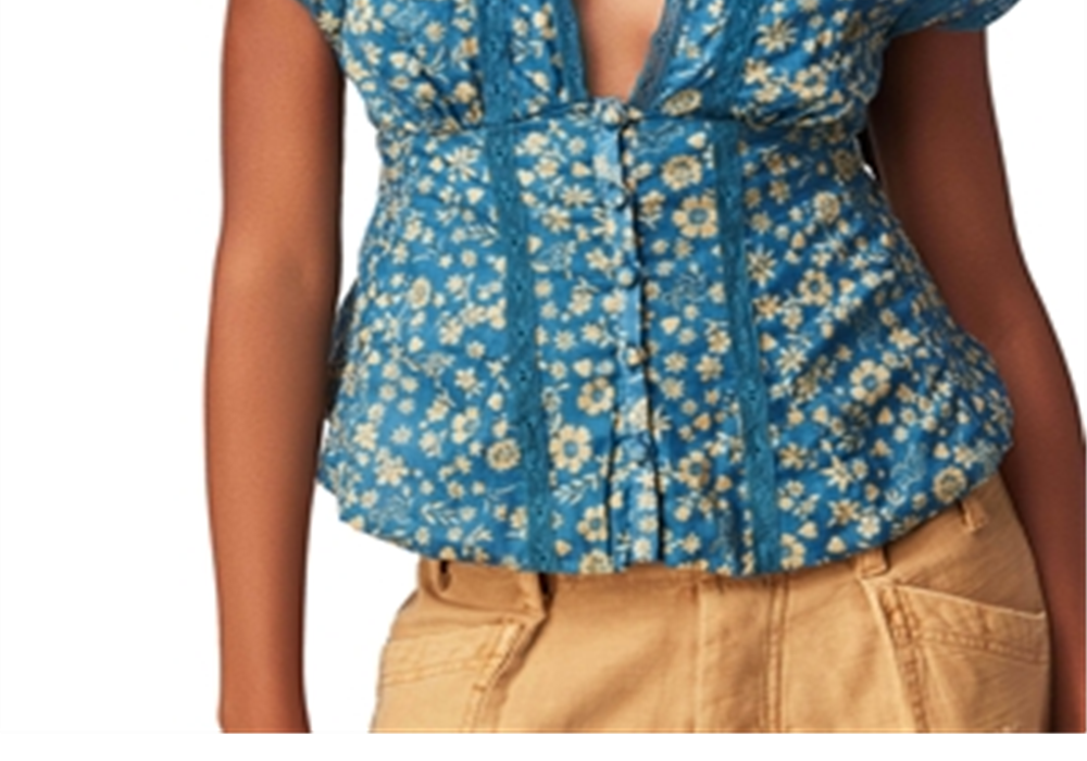 Free People Landy Printed Top Size XS
