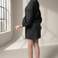 Black Floral Dress in Italian Cotton – Elegant Summer Dress