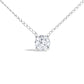 14K White Gold Floating 1/2 Cttw Lab Grown Diamond Solitaire Pendant Necklace - 18" Inches