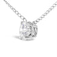 14K White Gold Floating 1/2 Cttw Lab Grown Diamond Solitaire Pendant Necklace - 18" Inches