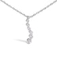 .925 Sterling Silver 1/4 Cttw Lab Grown Diamond Journey Pendant Necklace - 18" Inches