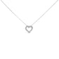 14K White Gold 1/2 Carat Lab Grown Diamond Heart Shape Pendant Necklace