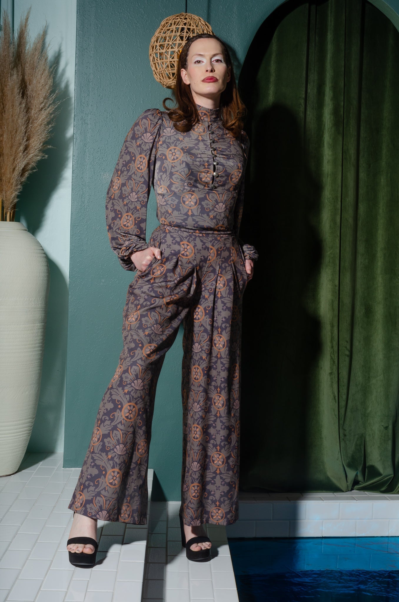 Serafina Top in Royal Woods Jersey  | Laura Byrnes & Hope Johnstun