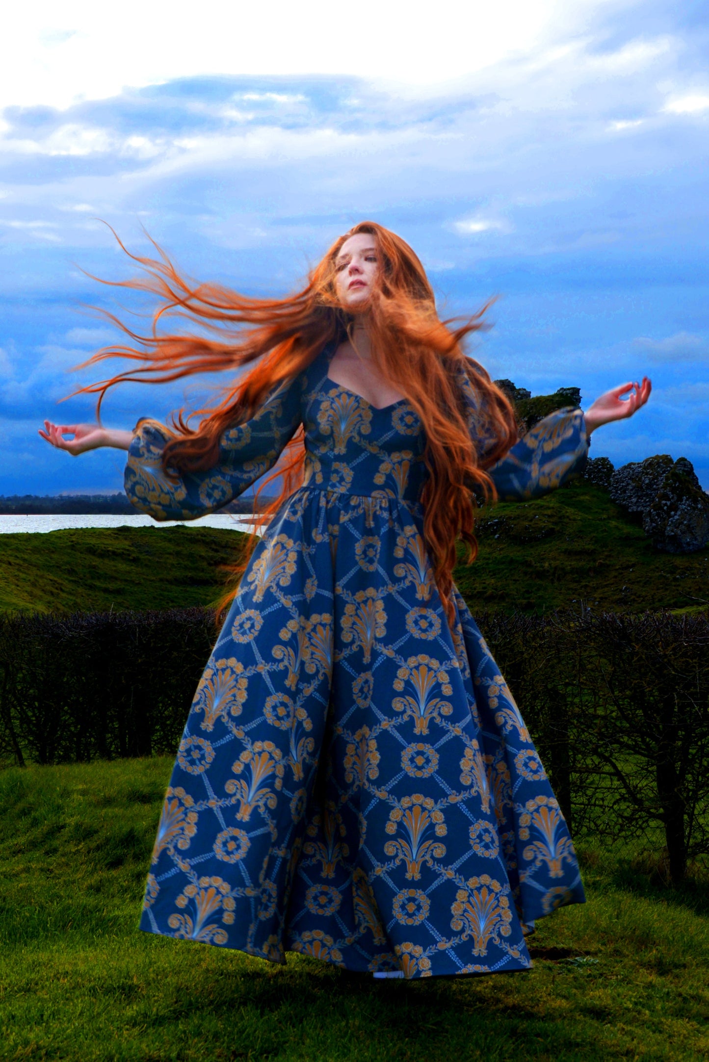 Lucrezia Maxi Gown in Take Me to Galway Crepe | Laura Byrnes & Hope Johnstun