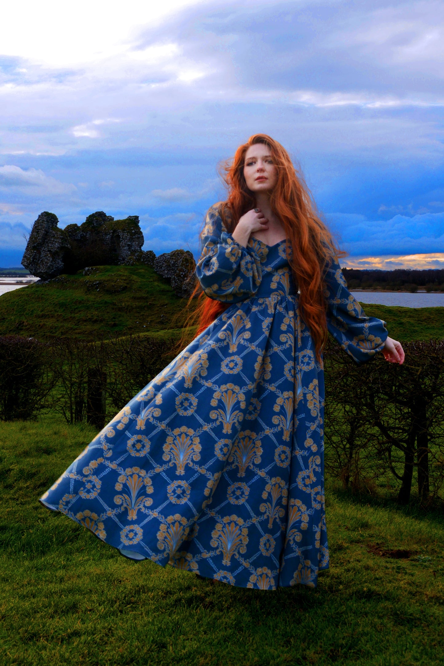 Lucrezia Maxi Gown in Take Me to Galway Crepe | Laura Byrnes & Hope Johnstun