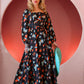 Swann 70s Maxi Dress in Insect Print Crepe | Laura Byrnes & Hope Johnstun