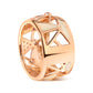 14K Rose Gold 1/3 Cttw Diamond and Pink Tourmaline Cigar Band Ring with White Enamel (G-H Color, SI1-SI2 Clarity)