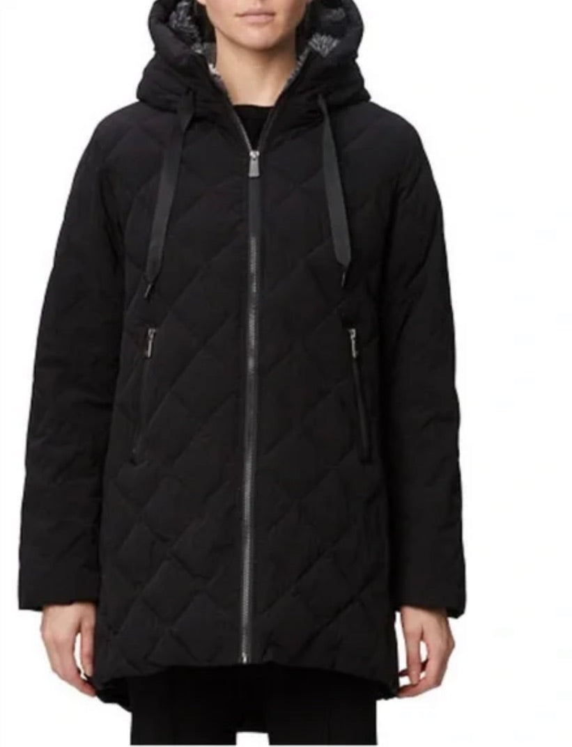 My Store Women's Discounted Cold Weather Rainforest Thermoluxe Parka Puffy Down Jacket Coat Black Size X-Large