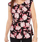 Kasper Women's Keyhole Printed Blouse Pink Size Petite Medium