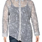 Alfani Women's Oversized Asymmetric Blouse Gray Size XX-Large