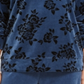 Karen Scott Women's Sport Printed Flocked Sweatshirt Blue Size X-Small