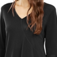 Alfani Women's V Neck Mesh Trim Top Black Size Large