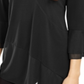 Alfani Women's V Neck Mesh Trim Top Black Size Large