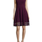Calvin Klein Women's Seeveless Above the Knee Fit Flare Party Dress Purple Size 10