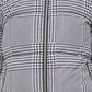 Calvin Klein Women's Houndstooth Print Metallic Trim Puffer Jacket Grey Size Small