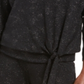 JM Collection Women's Front Glitter Print Blouse Black Size Small