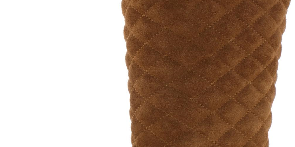 स्टाइल एंड कंपनी विमेंस कम्फर्ट क्विल्टेड निकी राउंड टो प्लेटफॉर्म ब्राउन बूट्स 5 एम