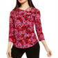 INC International Concepts Women's Strappy Floral Print Top Black Size X-Small