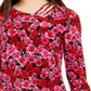 INC International Concepts Women's Strappy Floral Print Top Black Size X-Small