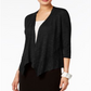 Alfani Women's Linen Open Front Cardigan Sweater Black Size -PP