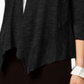 Alfani Women's Linen Open Front Cardigan Sweater Black Size -PP