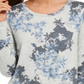 Ideology Women's Floral Long Sleeve Crew Neck T-Shirt Sweater Gray Size Large