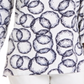 JM Collection Women's Amalfi Printed Split Sleeve Top White Size Large