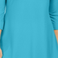 JM Collection Women's Grommet Cold Shoulder Tunic Blue Size XL
