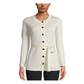 Anne Klein Women's Belted Long Sleeve Open Cardigan Sweater White Size X-Small