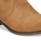 American Rag Womens Brown Cushioned Abby Round Toe Block Heel Booties Brown 9.5 M