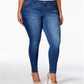 Celebrity Pink Women's Petite Plus Size Infinite Stretch Dawson Super-Skinny Jeans Blue Size 14P