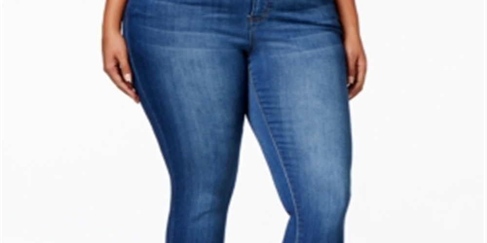 Celebrity Pink Women's Petite Plus Size Infinite Stretch Dawson Super-Skinny Jeans Blue Size 14P