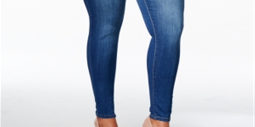 Celebrity Pink Women's Petite Plus Size Infinite Stretch Dawson Super-Skinny Jeans Blue Size 14P