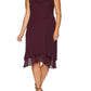 SL Fashions Women's Plus Embellished Dress & Jacket Burgundy Size 14W