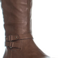 Style & Co Women's Kindell Faux Leather Riding Boots Tan Size 6 M