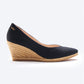 Roses Canvas V Cut Espadrille Wedges