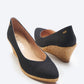 Roses Canvas V Cut Espadrille Wedges