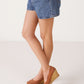 Roses Canvas V Cut Espadrille Wedges