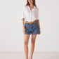 Roses Canvas V Cut Espadrille Wedges