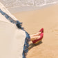 Roses Canvas V Cut Espadrille Wedges
