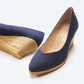 Roses Canvas V Cut Espadrille Wedges