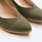Roses Canvas V Cut Espadrille Wedges